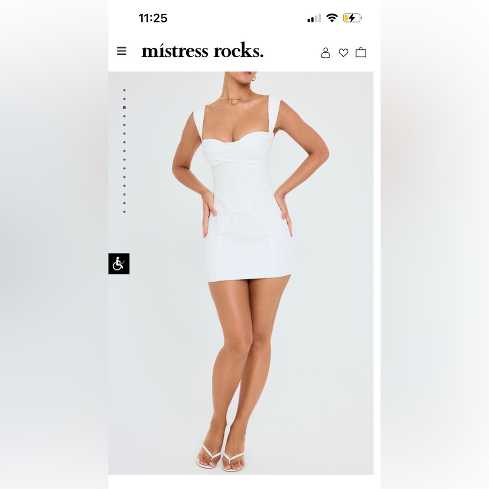 COPY - White structured mini dress In size small from mistress rocks